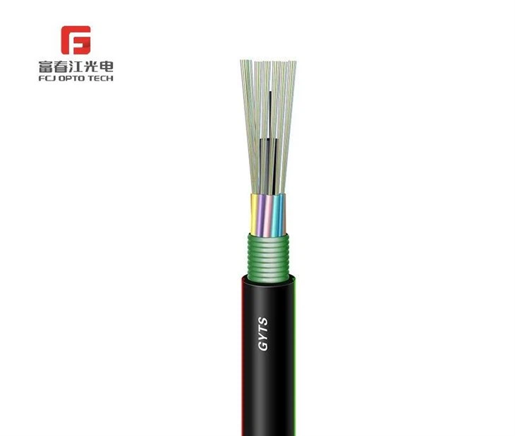 FCJ ODM 12 Core Armoured Cable LSZH Sheath GYTS Outdoor Optic Fiber Cable Supplier